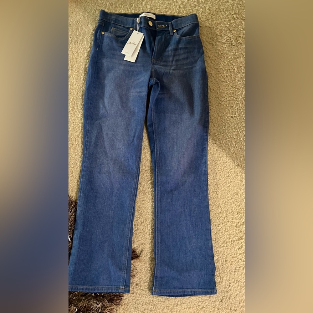Lilly Pulitzer Liza high rise crop flare jeans